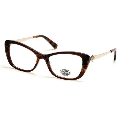 Harley Davidson HD0557 050 Cat Eye Marble Brown Eyeglasses