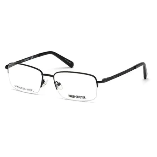 Harley-davidson Eyeglasses HD0764 002 54-17 140 Matte Black Stainless Frames