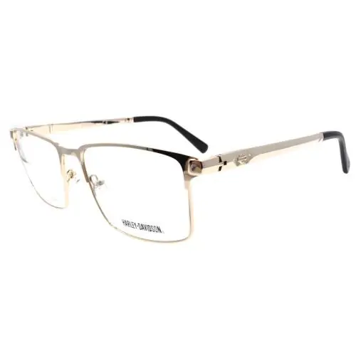Harley Davidson HD0786 032 Men`s Eyeglasses Full Flex Hinge 57-18-145 Pale Gold