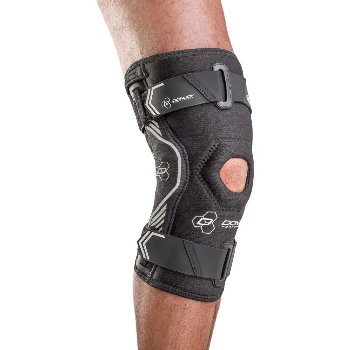 Donjoy Don Joy Bionic Dryden Knee Sleeve Black Orthopedic Brace with Hinges and Support