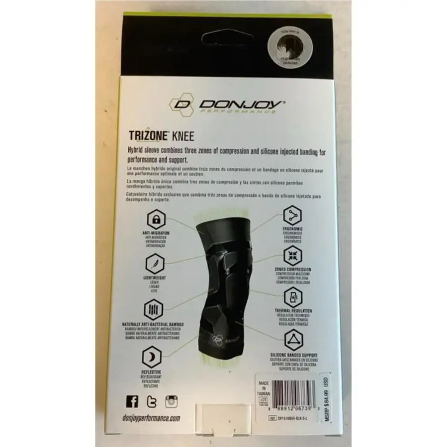 DonJoy  - DonJoy TRIZONE - TRIZONE - DP151KB05-BLK-S-L - Black (UPC: 888912067393) 0