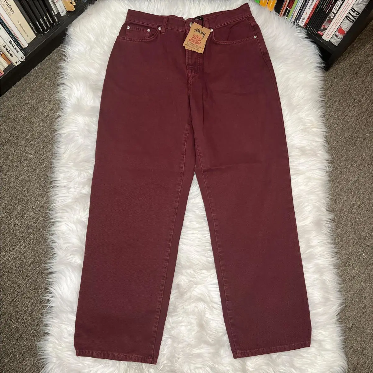 Stussy Big OL Jeans Wine Washed Canvas