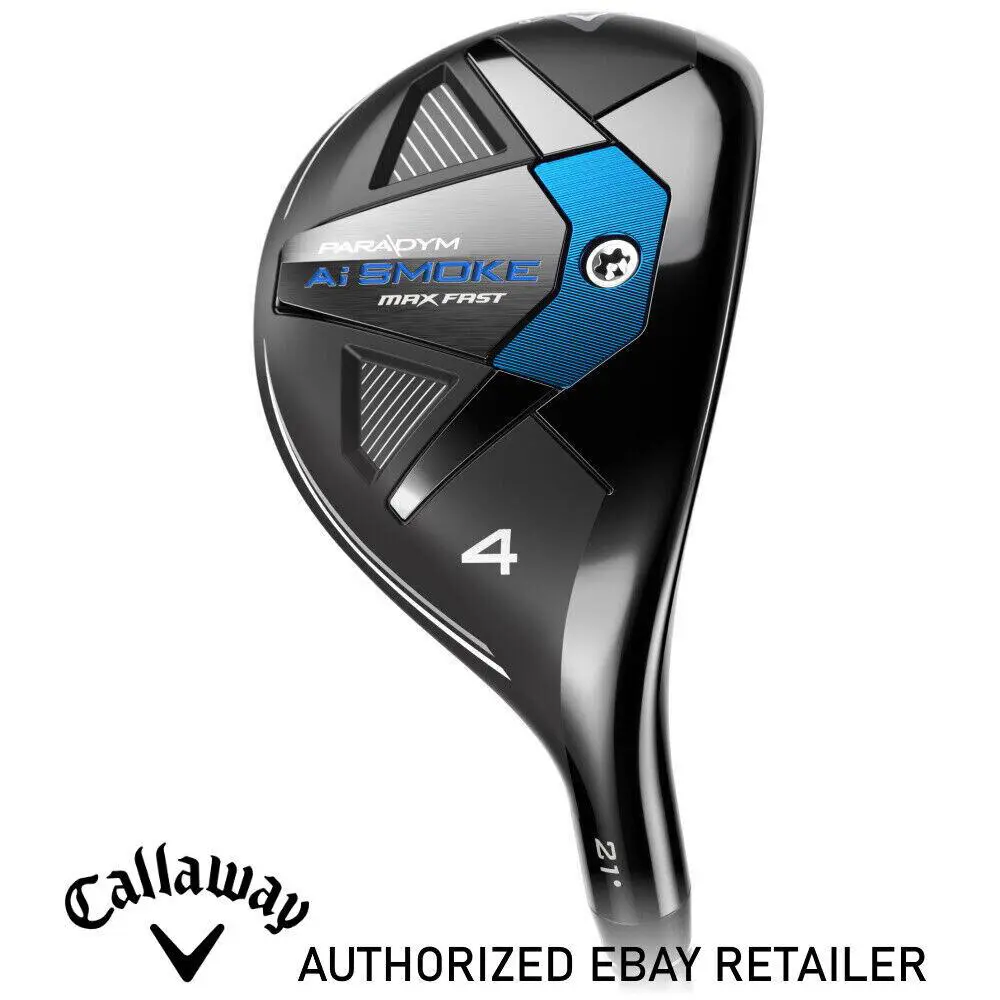 RH Callaway Women`s Paradym Ai Smoke Max Fast Hybrid - Choose Your Loft - Blue Silver, Lie Angle: Black