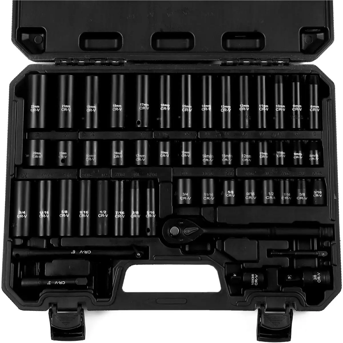 Callaway 50-Piece 3/8 Drive Socket Set Sae 5/16 -3/4 Metric 8Mm-22Mm Deep Sha