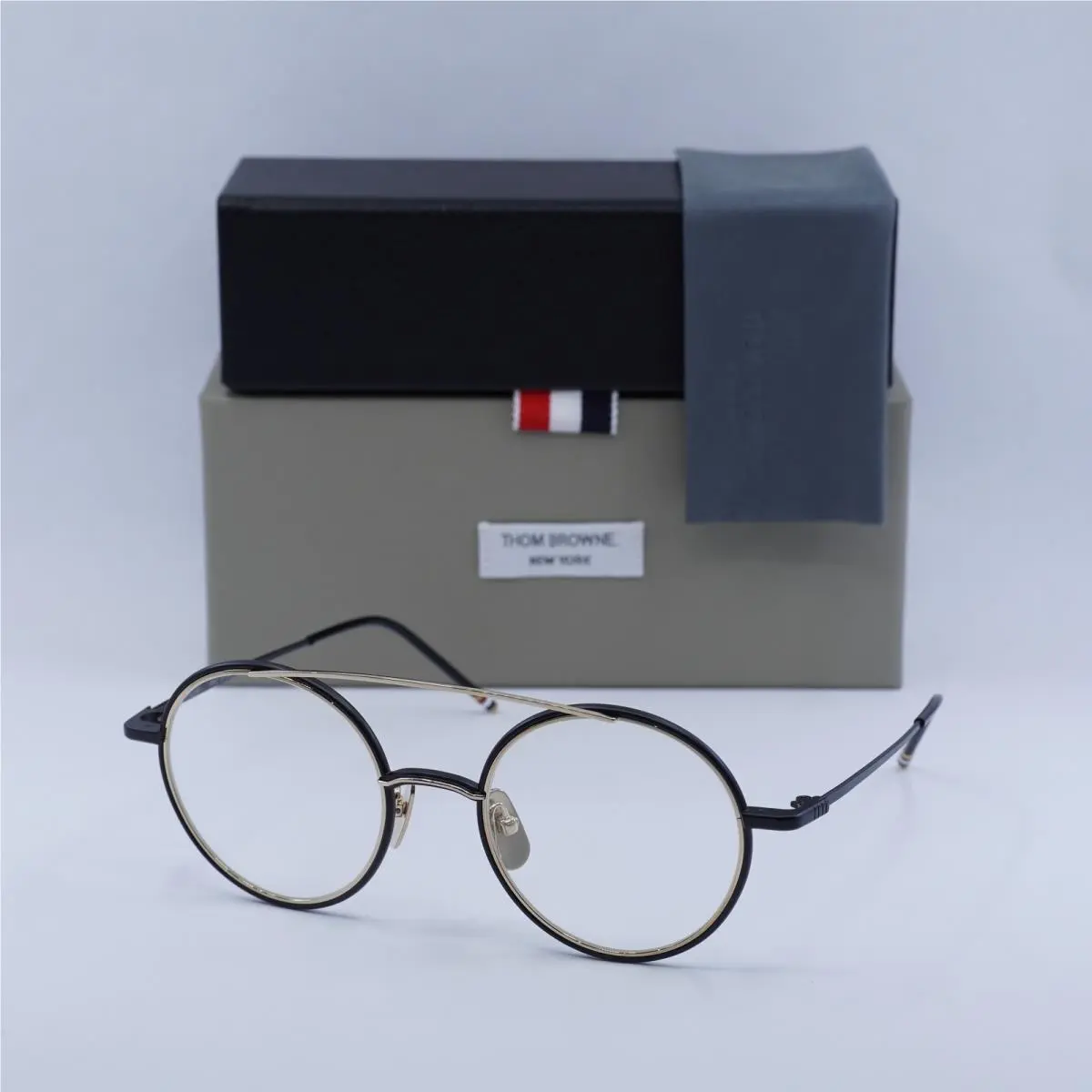 TB108 ABLKGLD50 Black/gold 50mm Eyeglasses by Thom Browne