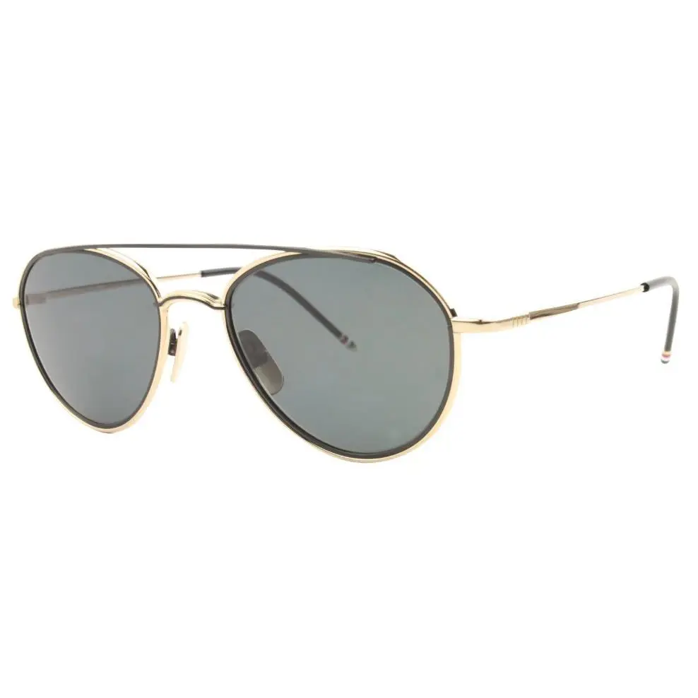 Sunglasses TB-109-A-T-GLD-BLK-53 Pilot Gold / Gray Lens by Thom Browne