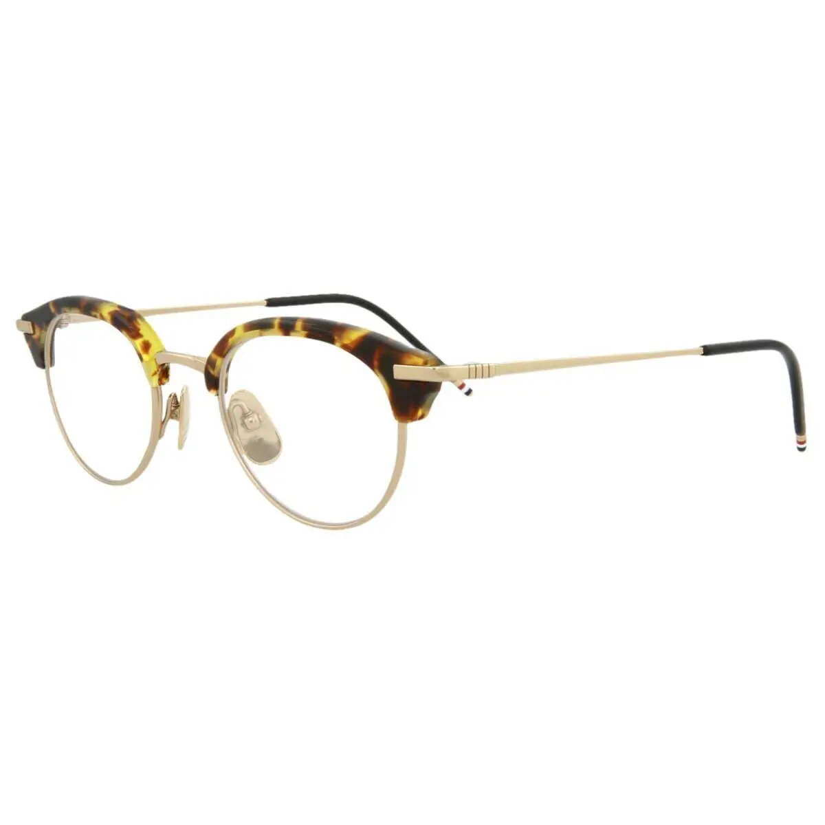Thom Browne TB706 Tortoise Shiny Gold 47-21- Round/oval Eyeglasses - w/ Case