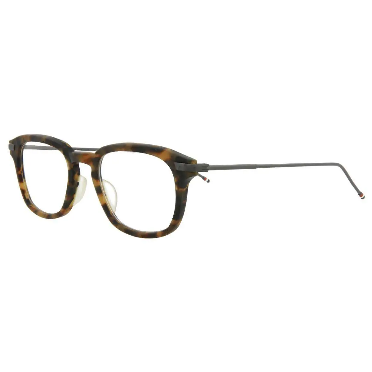 TB704 Matte Tortoise Black Iron 49-21 Square Eyeglasses -new W/case by Thom Browne