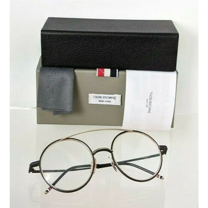 Thom Browne Eyeglasses TBX108-A-BLK Gold TB108 50mm Frame