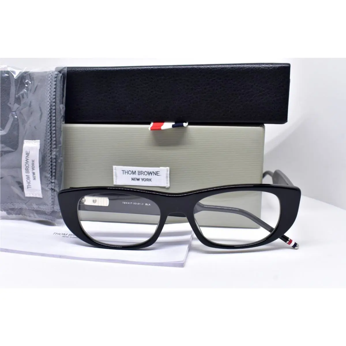 Eyeglasses Shiny Black 53-19-147 TB417 by Thom Browne