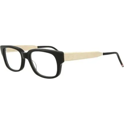 Thom Browne TB007-AT51 Black Shiny Gold 51-20 Square/rectangle Eyeglasses