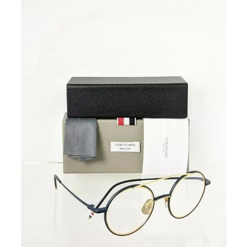 Thom Browne Eyeglasses TBX108-C-NVY Gold TB108 50mm Frame