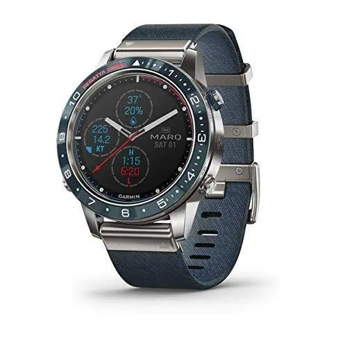 Marq Captain Men`s Luxury Tool Watch with Advanced Nautical Features by Garmin