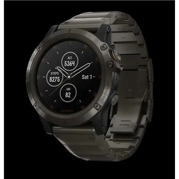 Fenix 5X Plus Sapphire Gray Titanium 010-01989-04 by Garmin