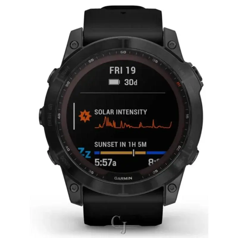 Fenix 7X Sapphire Solar Black Dlc Titanium Smartwatch 010-02541-22 by Garmin