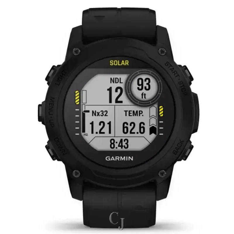 Garmin Descent G1 Solar W/ Black Silicone Band 010-02604-02