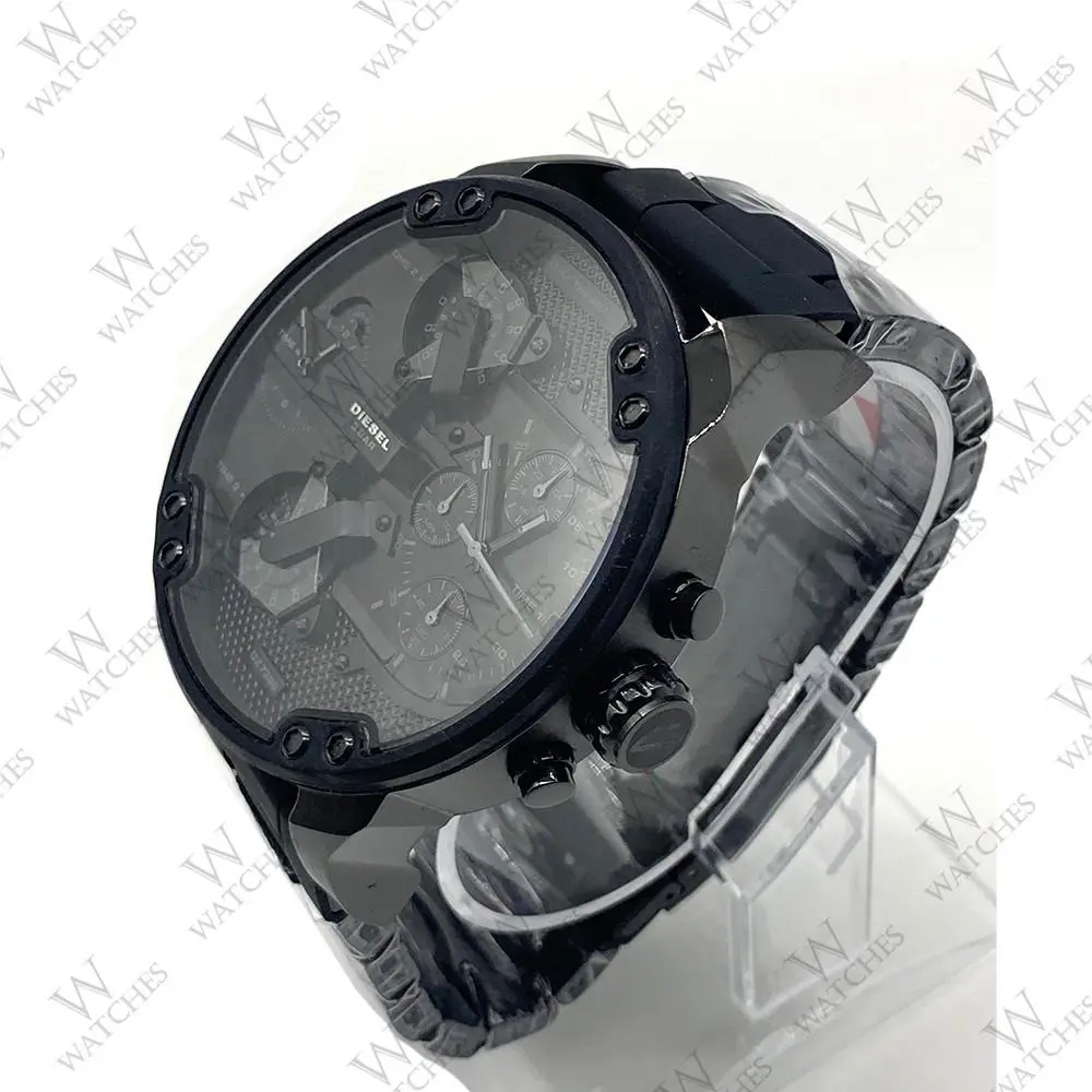 Diesel DZ7396 Mr.daddy 2.0 Black Dial Stainless Steel Silicone Men`s Watch