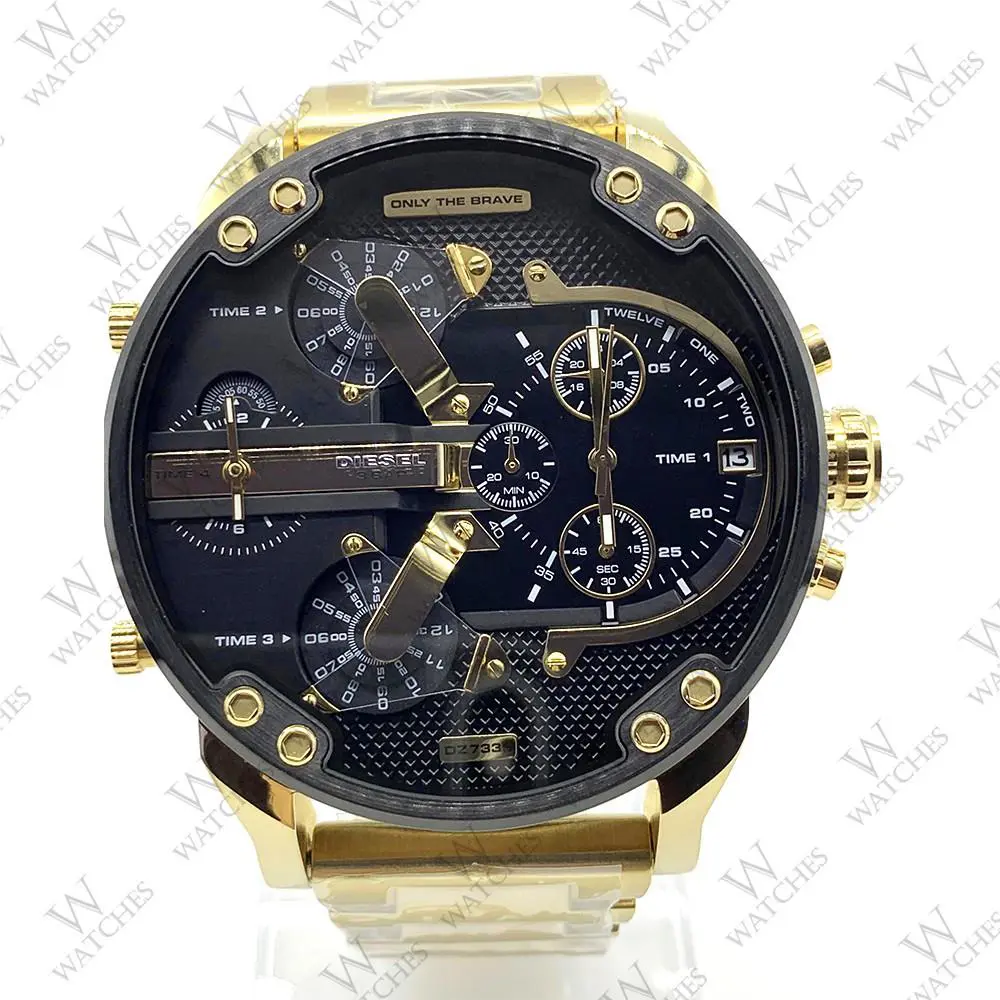 Diesel DZ7333 Mr. Daddy 2.0 Quartz Gold Stainless Steel Chronograph Men`s Watch