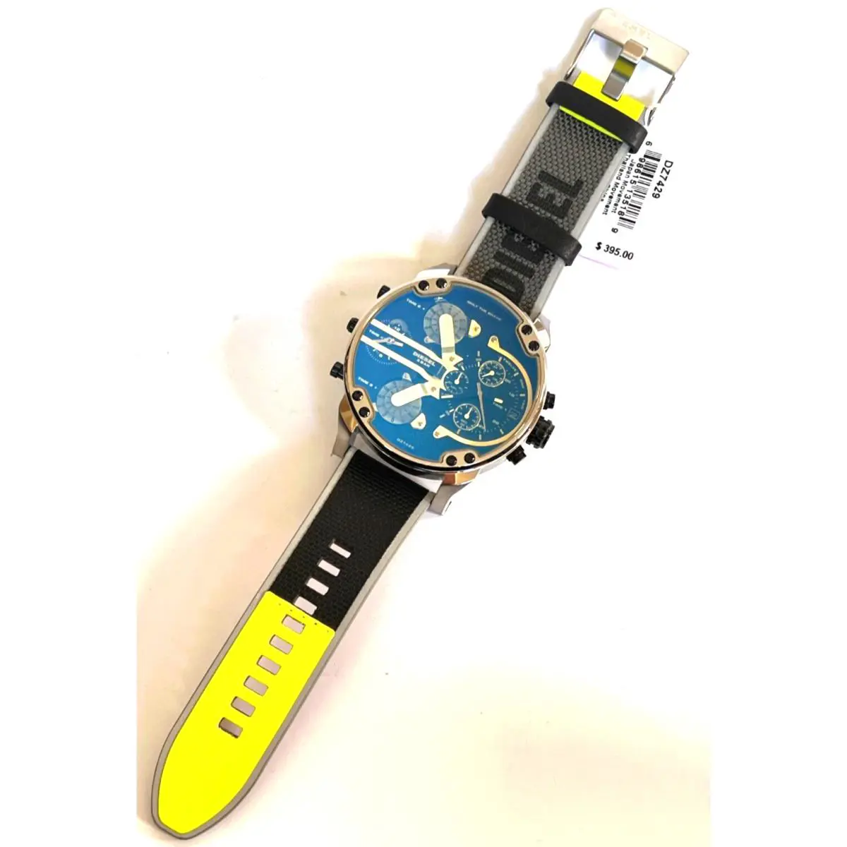 Diesel DZ7429 Mr. Daddy 2.0 Silver S/steel Case with Gray Nylon Strap Watch