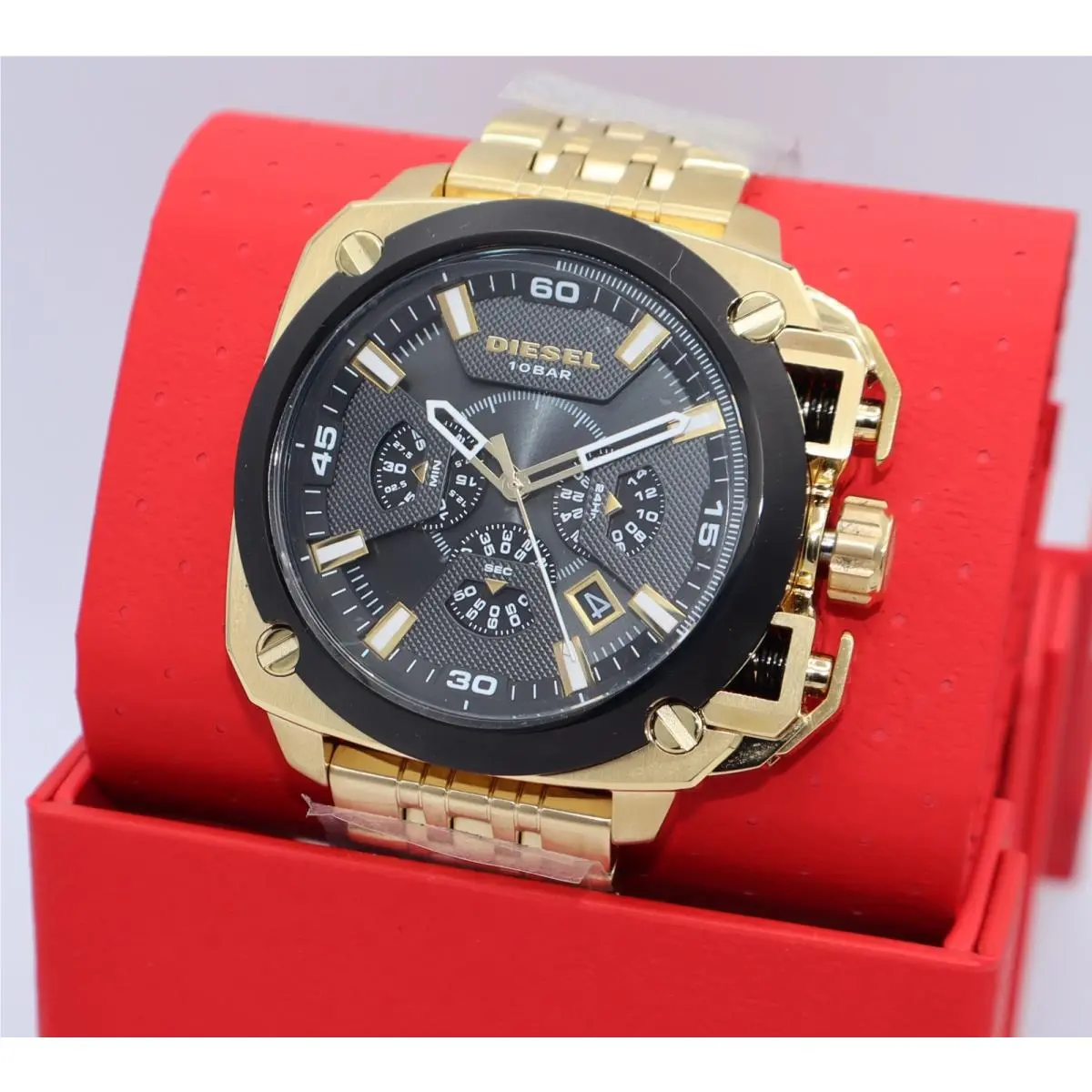 Diesel Bamf Chronograph Gold Black Men`s DZ7378 Watch