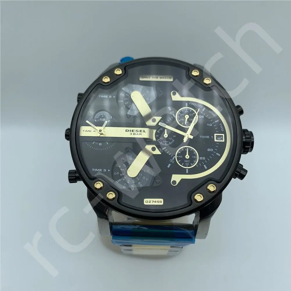 Mr.daddy 2.0 DZ7459 Gold Silver and Black Color Chronograph Men`s Watch by Diesel