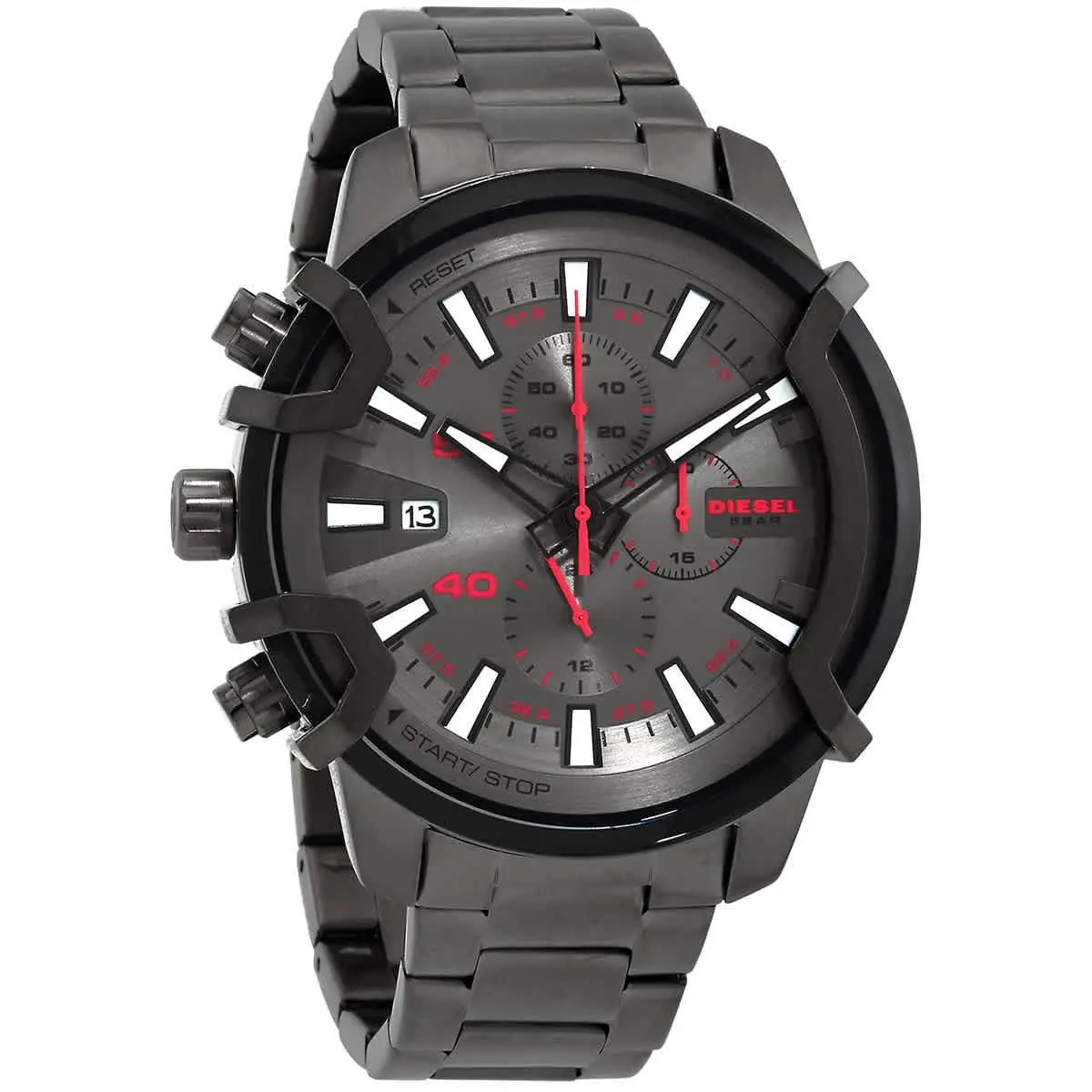Diesel Griffed Chronograph Quartz Grey Dial Men`s Watch DZ4586