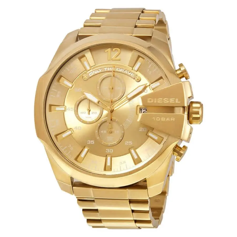 Mega Chief Chronograph Champagne Dial Men`s Watch DZ4360 by Diesel
