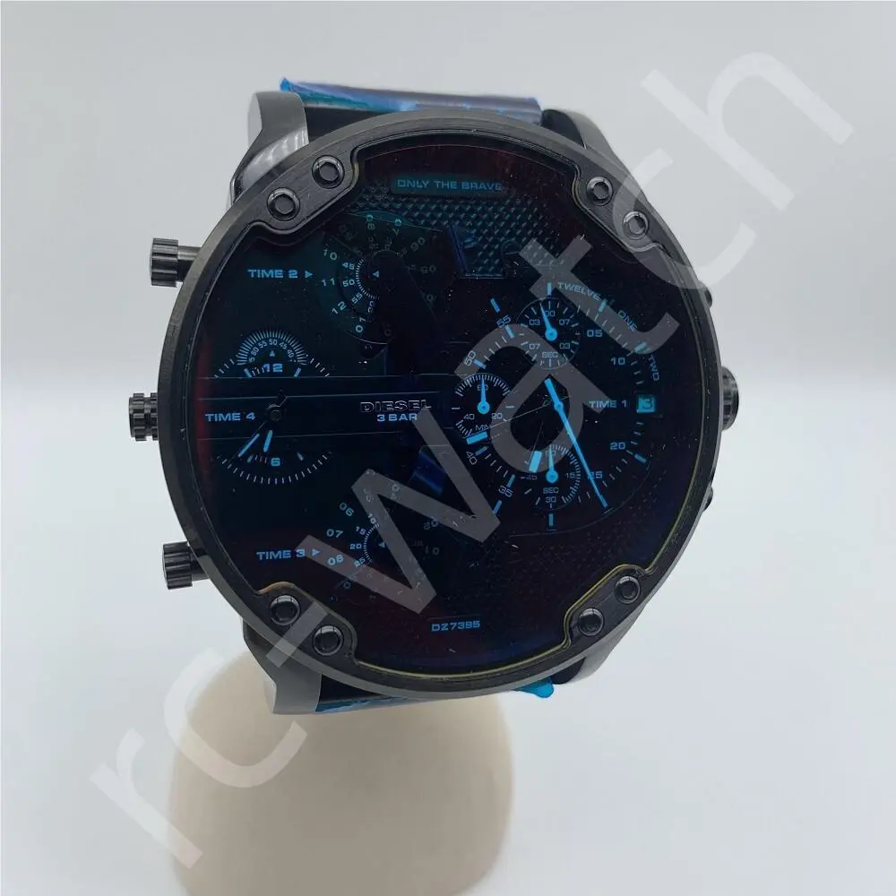 Mr. Daddy 2.0 DZ7395 Iridescent Dial Chronograph Mens Black Steel Watch by Diesel