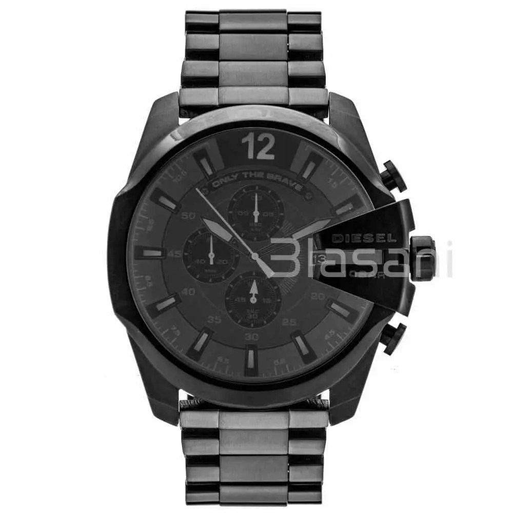 DZ4355 Mega Chief Men`s Black Black Dial Chronograph Watch 59X51mm by Diesel