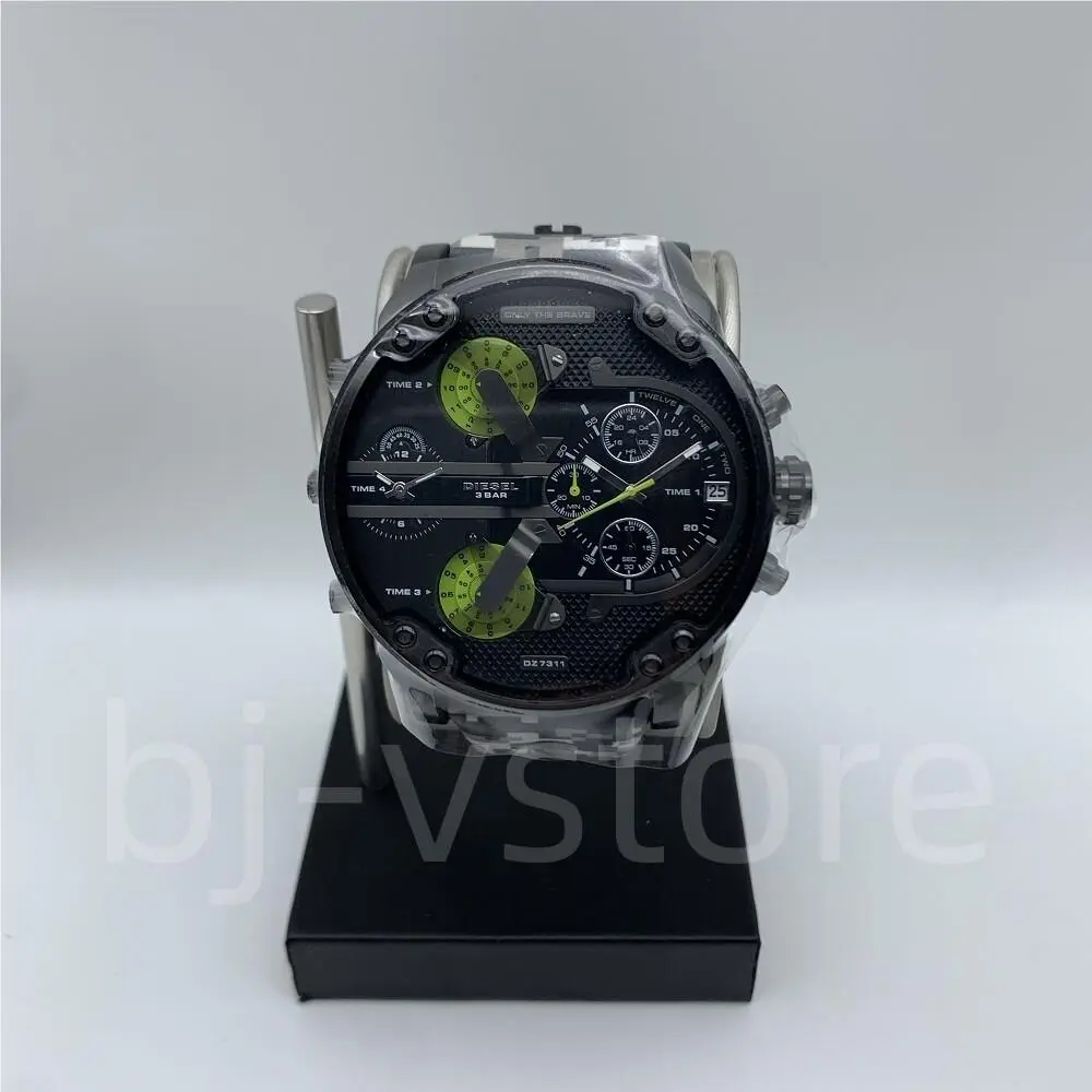 DZ7311 Mr Daddy Chronograph Black Dial Multicolor Leather Band Mens Watch by Diesel