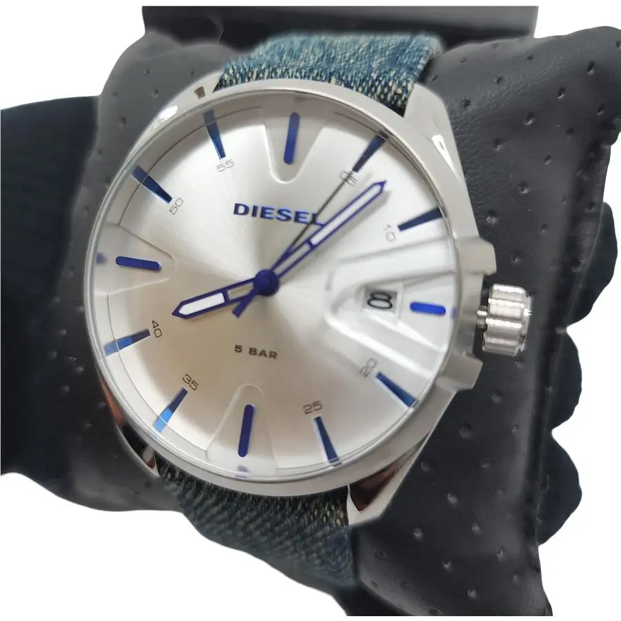 Denim MS9 Silver Dial Men`s Watch with Date Indicator DZ1891 by Diesel