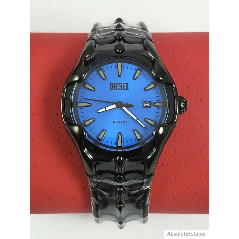 Diesel Vert Limited Edition Black Blue Mens Watch DZ2198 Box