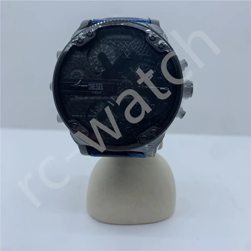 Diesel DZ7468 Mr.Daddy2.0 Black Snake Skin Dial Stainless Steel Band Men`s Watch