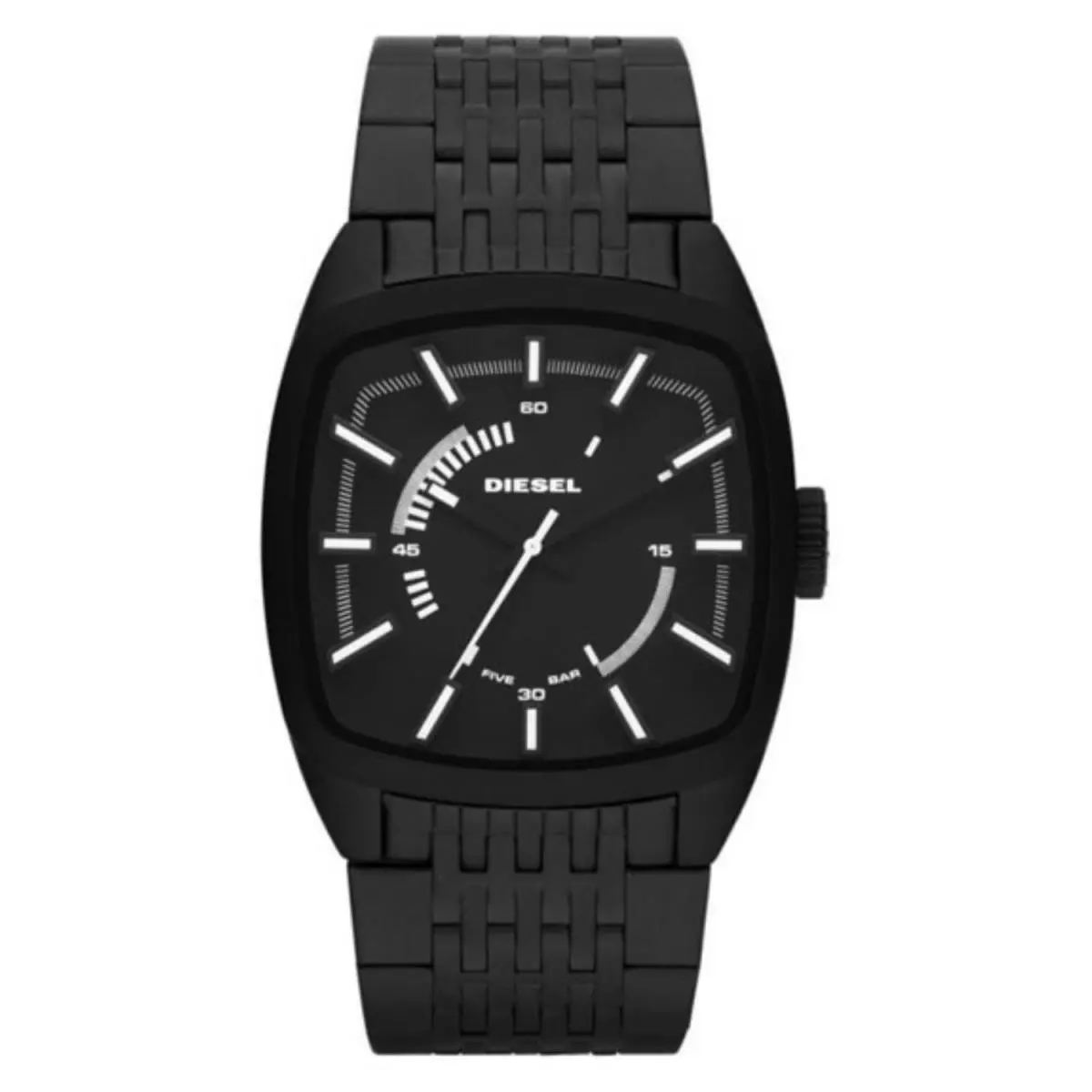 Diesel Men`s Scalped Black Dial Watch - DZ1586