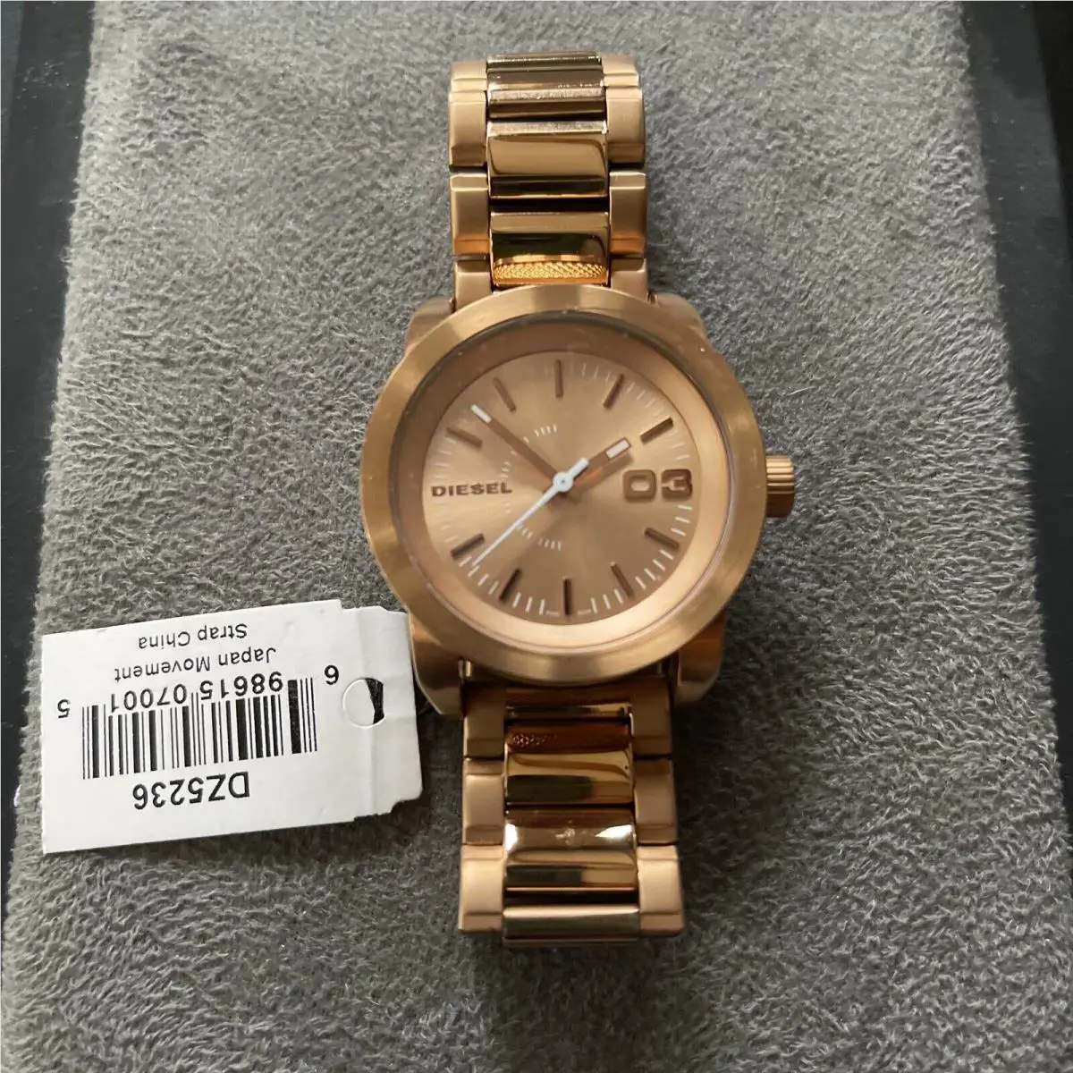 Diesel Rose Gold Quartz Watch Analog Stainless Steel DZ5236 Rare Ladies Diesel