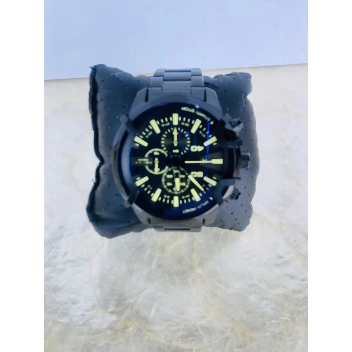 Mens Wristwatch Diesel Griffed DZ4529 Chrono Stainless Steel Black Oversize 49mm