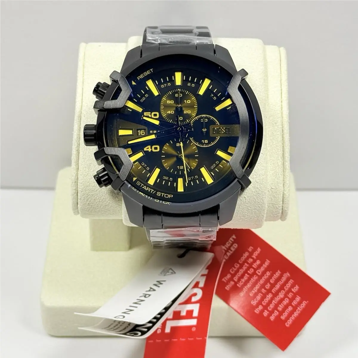 New- Diesel Griffed DZ4529 Chronograph Black Dial Stainless Steel Men’s Watch