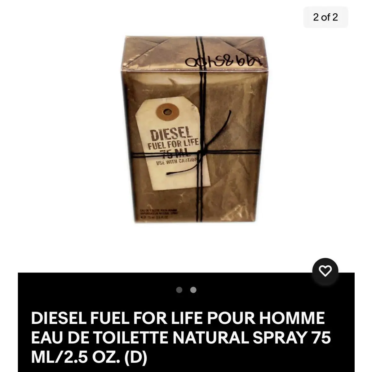 Diesel Fuel For Life Pour Homme Eau DE Toilette Natural Spray 75 ML/2.5 Oz. D