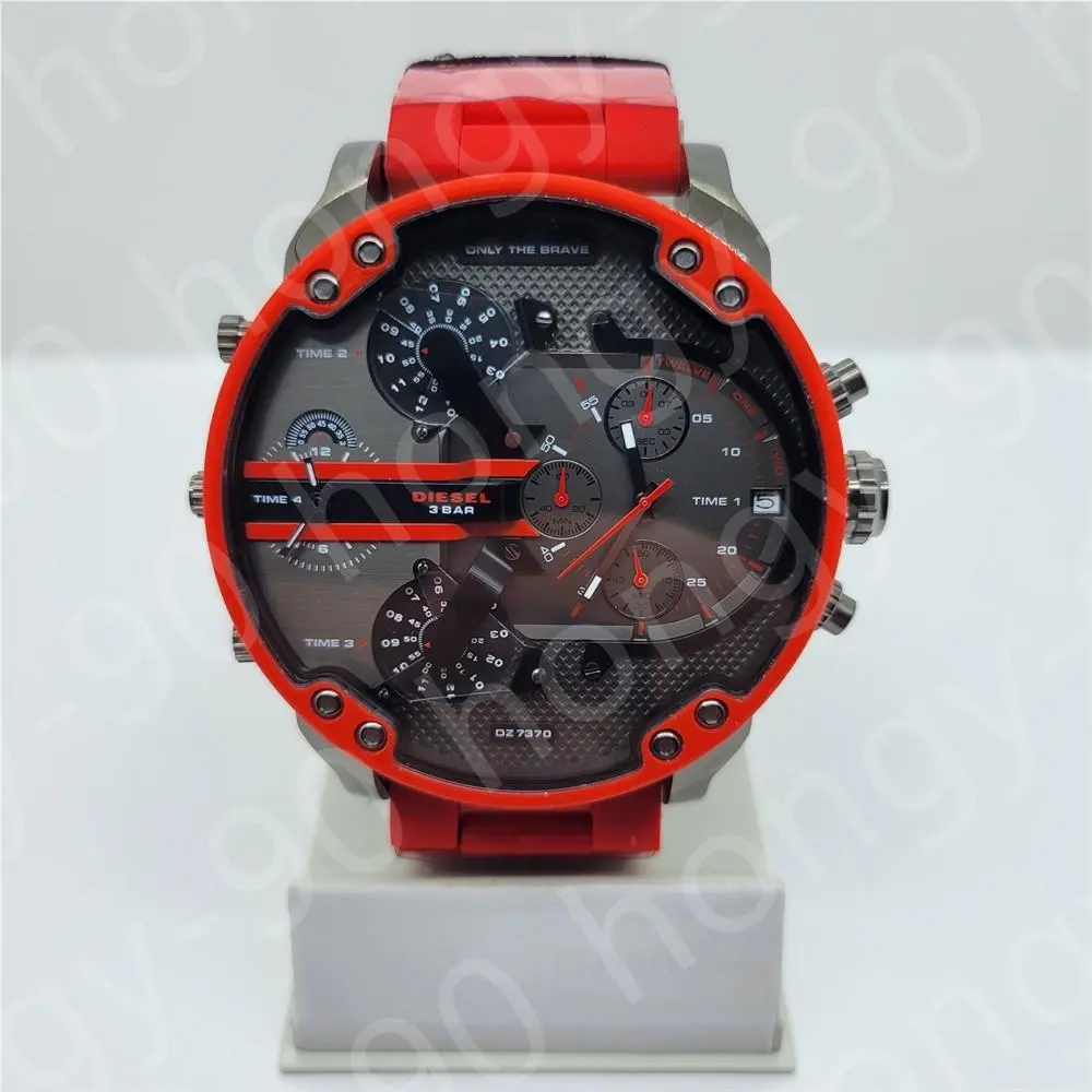 DZ7370 Mr.daddy 2.0 Red Gunmetal Chronograph Stainless Steel Men`s Watch by Diesel