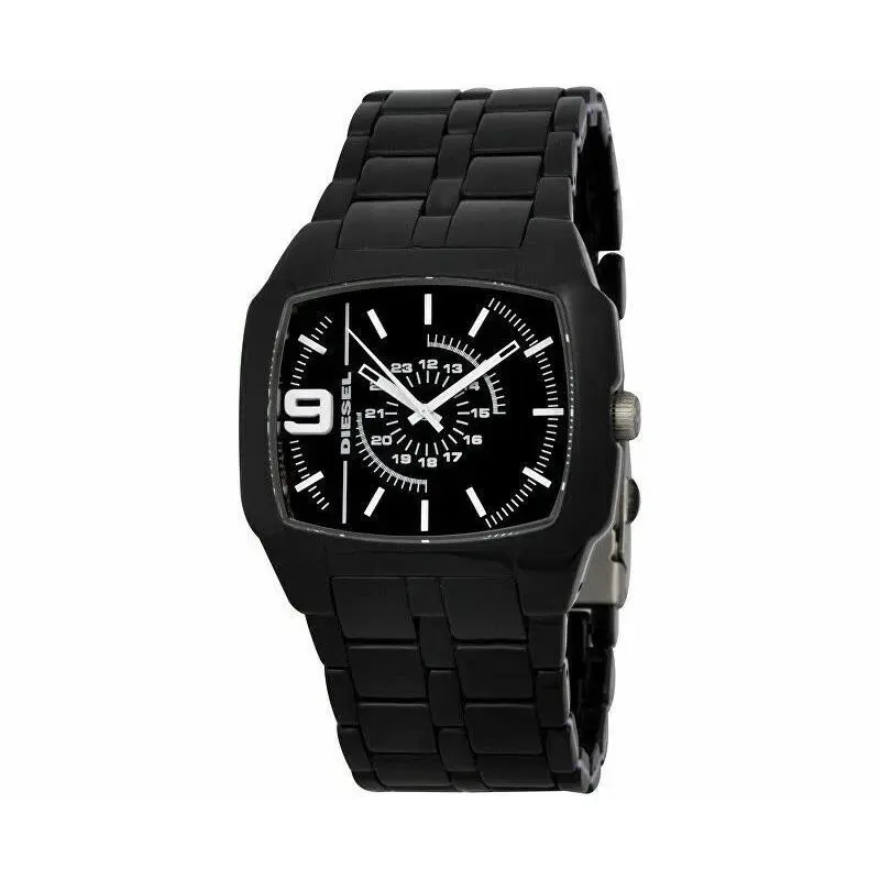 Men`s Analog DZ1549 Black Dial Polished Black Acetate Quartz Dress Watch by Diesel