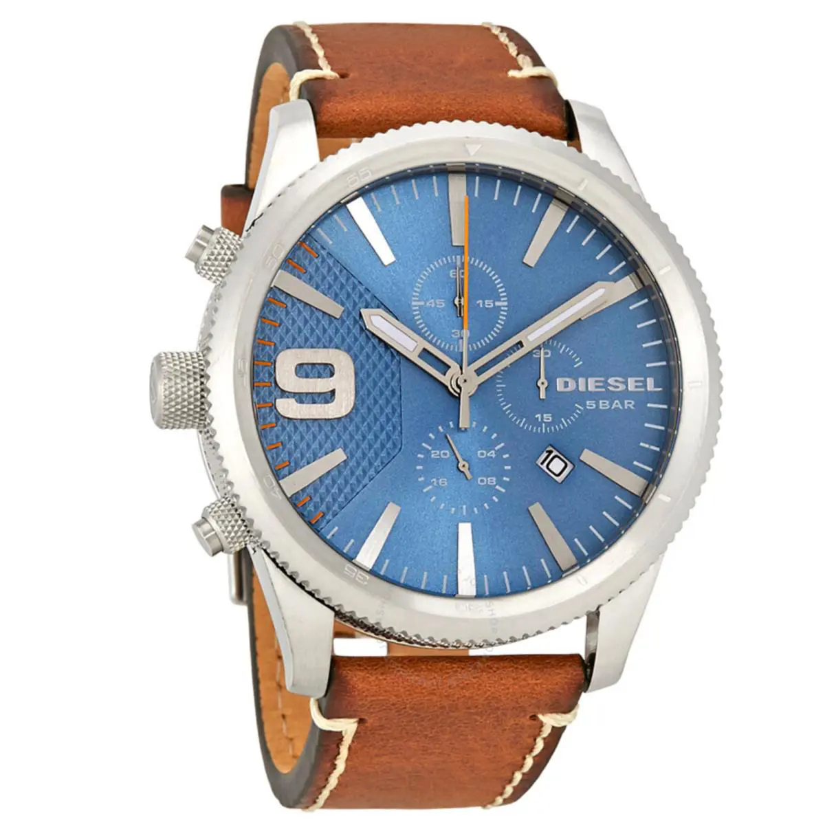 Diesel DZ4443 Men`s Rasp Chronograph Blue Dial Watch Gift Box