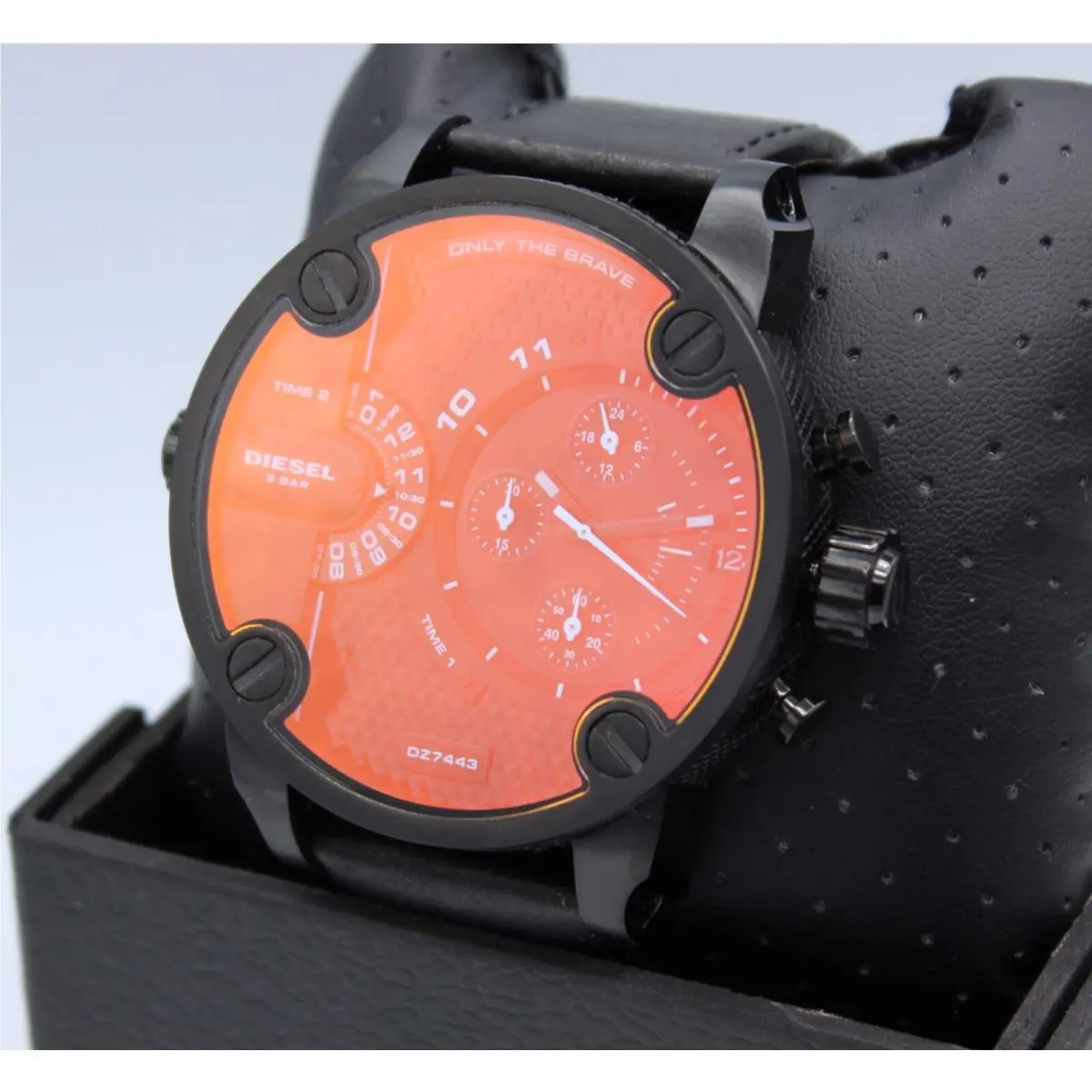 Little Daddy Black Iridescent Chronograph Mens DZ7443 Watch by Diesel