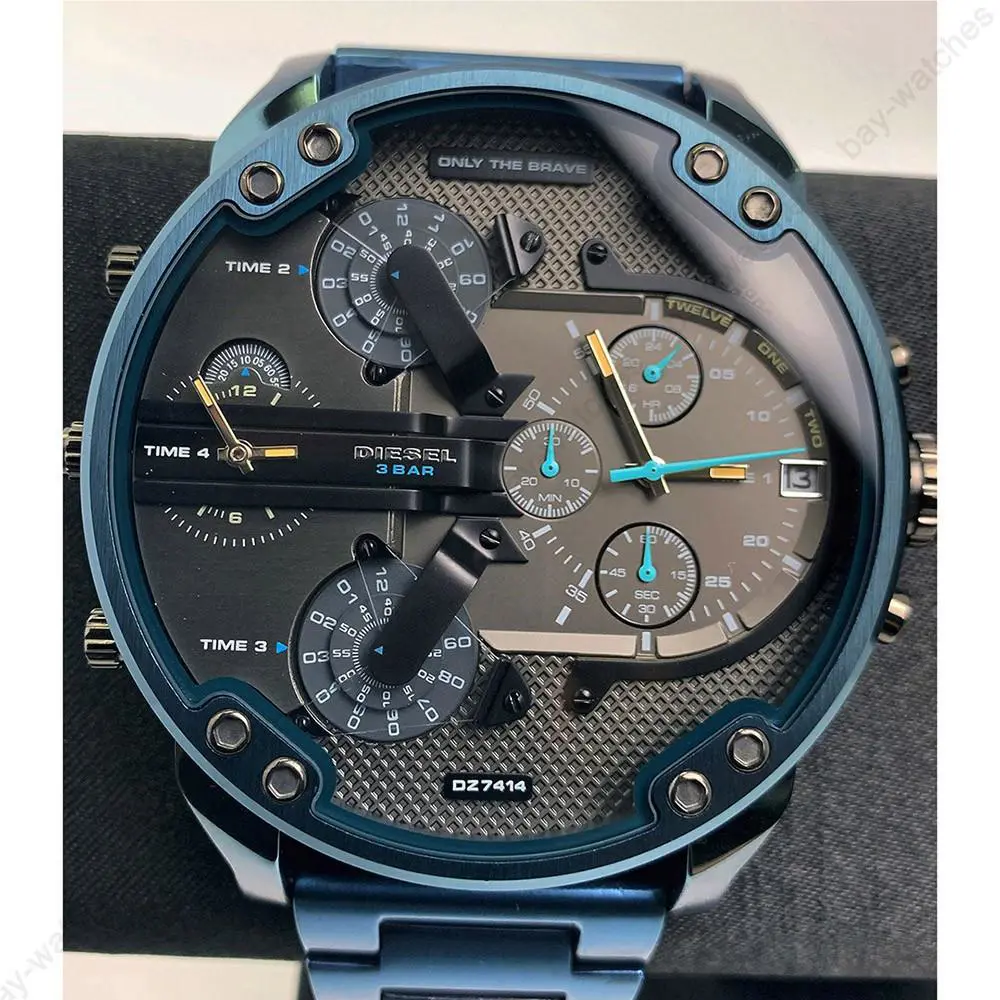 Diesel DZ7414 Mr. Daddy Black Dial Chronograph Stainless Steel Men`s Watch
