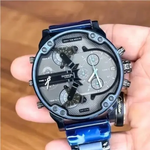 US  DZ7414 Men`s MR Daddy 2.0 Black Stainless Steel Strap Watch Gift by Diesel