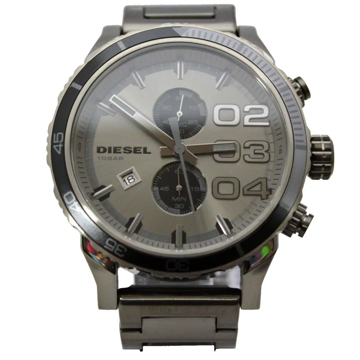 Diesel DZ4314 Double Dawn 10-Bar Multifunction Gunmetal Black Men Watch