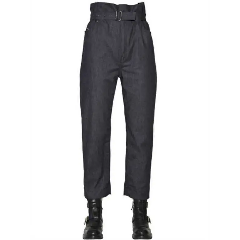Diesel Black Gold Paperbag Waist Jeans Dark Wash Denim Tapered Sz 26