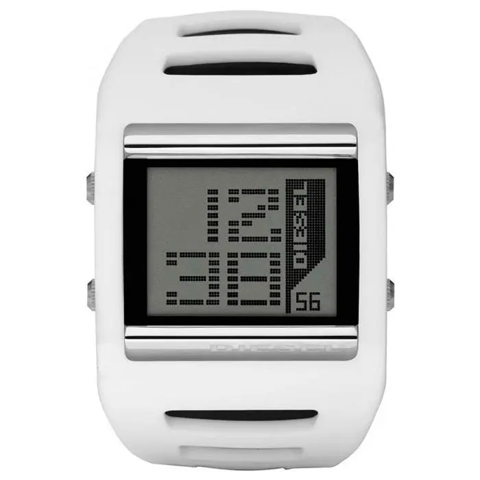 Diesel Digital White Silicone Men`s Watch DZ7224