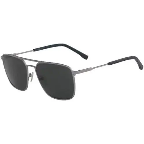 Lacoste Men`s Stylized Flat-top Pilot Sunglasses - L194S - Matte Grey/Green (035), Frame: Select Variation