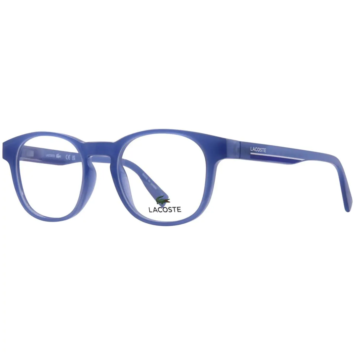 Lacoste L3654 414 Eyeglasses Youth Kids Boy`s Blue Lumi Full Rim Oval Shape 46mm