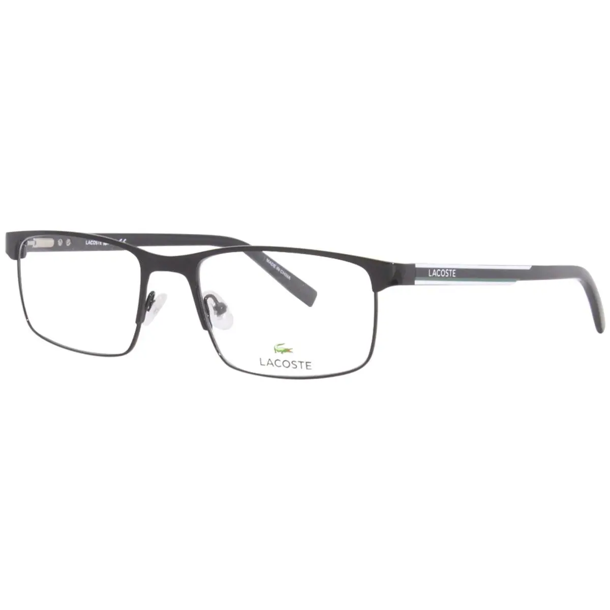 Lacoste L2271 001 Eyeglasses Men`s Black Full Rim Rectangle Shape 54mm